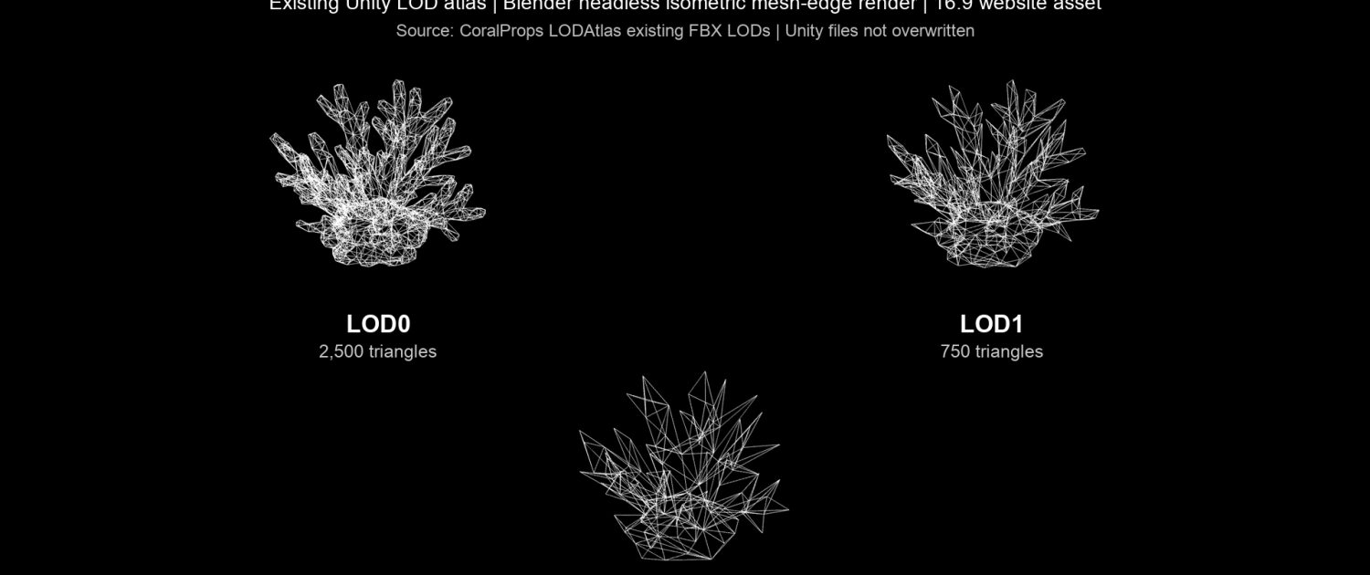 coral formation LOD sheet black