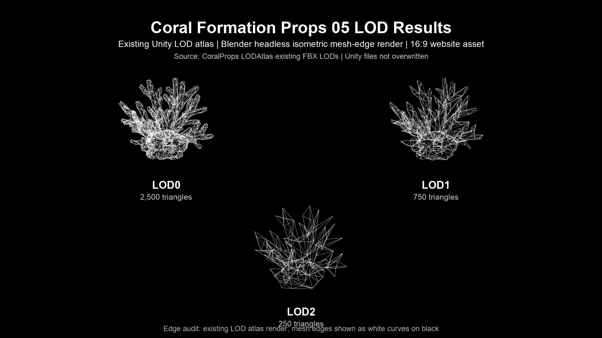 coral formation LOD sheet black