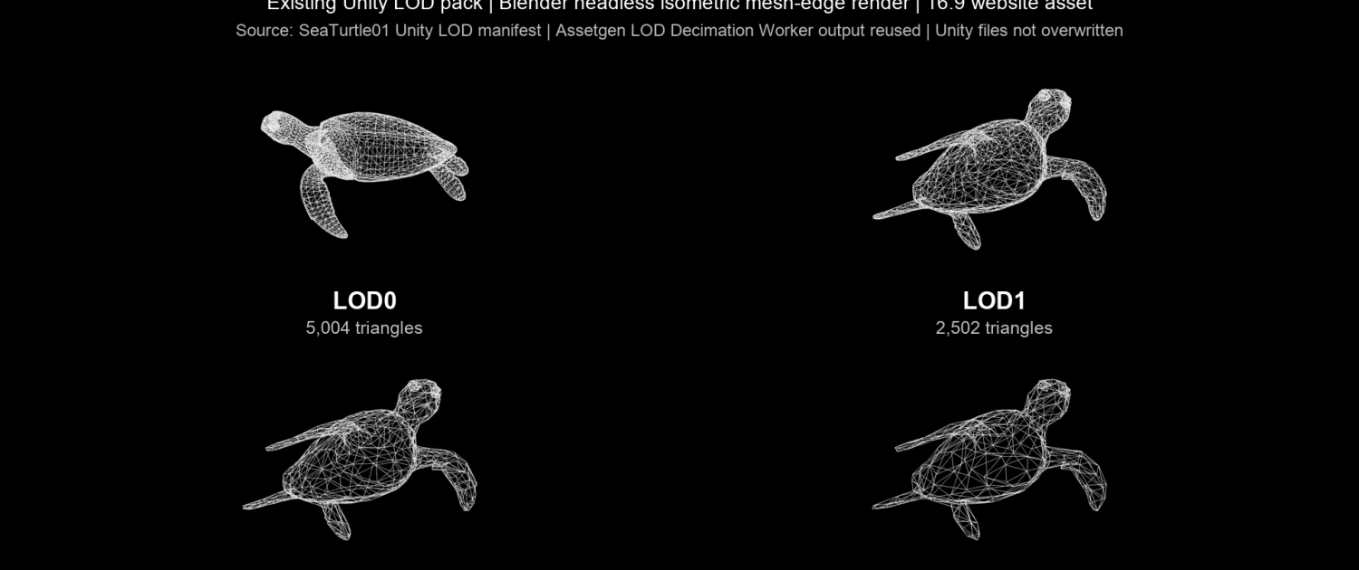 sea turtle LOD sheet black